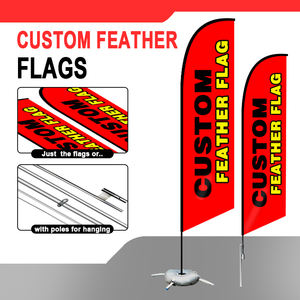 Bandera Publicitaria Personalizable Tipo Swooper <span class=keywords><strong>para</strong></span> Playa, Decoración Exterior, Bandera de Peluquería/Barbería, Estilo Retro, Pluma de Poliéster - Product Image 2