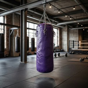 Saco de Boxeo de Cuero PU con Diseño Reflectante, Saco de Boxeo Pesado para Entrenamiento en Gimnasio - Product Image 5