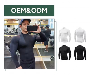Ropa deportiva para hombre OEM Rashguard logotipo personalizado Fitness manga larga secado rápido correr gimnasio medias manga completa secado rápido Rashgard - Product Image 4