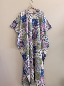 Vestido kaftán largo de algodón suave y transpirable para mujer - Product Image 5