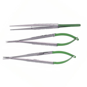 Kit de micro-agrandisseurs, ciseaux et pinces Castroviejo pour soins chirurgicaux, avec 3 poignées confortables - Product Image 1