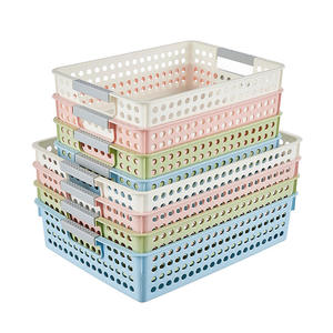 <b>Plastic</b> Storage <b>Baskets</b> Pantry Organizer Bins for Kitchen Cabinets Countertop and Household Organization - Product Image 3