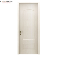 Portes intérieures en polymère durable personnalisables, cadre en bois massif, film PVC, placage en mélamine, contreplaqué imperméable, appartement, hôtel