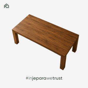 Table à manger minimaliste en bois massif, écologique, pour maison moderne, villa, hôtel, restaurant, intérieur, fabriquée à Jepara - Product Image 4
