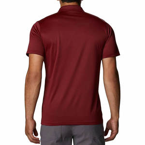 เสื้อโปโลผู้ชายสีแดงเลือดหมู ผ้าโพลีเอสเตอร์ 220 กรัม ระบายอากาศได้ดี เหมาะสำหรับกีฬากอล์ฟ รับสกรีนโลโก้ - Product Image 3
