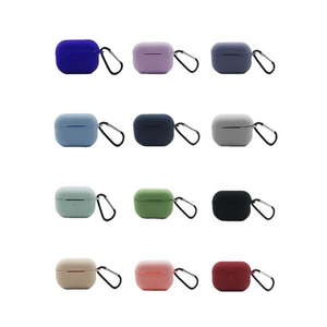 Funda de silicona para Pods Pro con clip de mosquetón para Airpods Pro, disponible en varios colores - Product Image 1