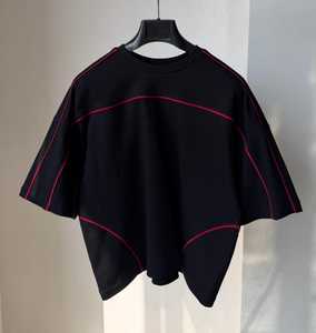 Tiaose Men's Casual Blank Heavyweight <b>Suede</b> T-<b>Shirts</b> Black Oversized Custom 3D Embroidery Anti-Wrinkle Eco-Friendly - Product Image 3