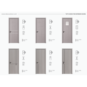 Puerta de Partición Interior Moderna y Elegante de WPC Geométrico, Resistente al Agua, Fabricada con CNC, Marca Dewoo - Product Image 2
