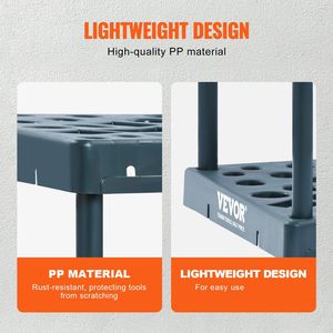 Organizzatore per Attrezzi da Giardino a 19 Scomparti, Porta Attrezzi/Rastrelli/Scope/Spazzole a Manico Lungo, Rastrelliera a Torre per Garage e Giardino per un'Efficiente Organizzazione - Product Image 3