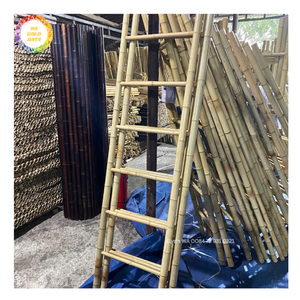 Étagère murale artisanale en bambou pour serviettes de bain, style rustique, décoration ferme, durable, fabriquée au Vietnam - Product Image 4
