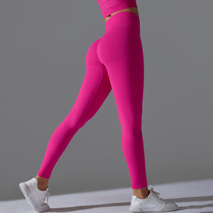 Leggings de yoga taille haute pour femmes, longueur intégrale, effet push-up, en Spandex et Nylon, extensibles dans les quatre sens, pour le sport et le fitness - Product Image 6