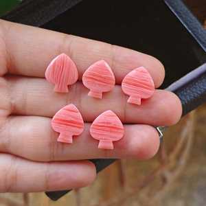 Pierre précieuse en rhodochrosite rose de haute qualité, sculptée à la main en forme d'épée, 13x15mm, polie, pour la fabrication de bijoux, vente en gros - Product Image 5