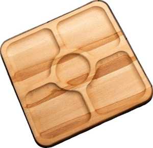 <b>Rustic</b> Brown Acacia Wood Eco-Friendly Food Serving Tray with Built-in Handles Dishwasher Safe Modern Luxury Design for <b>Desk</b> Use - Product Image 2