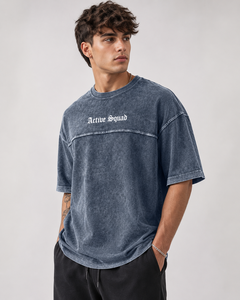 Camiseta Casual de Manga Corta para Hombre, Cuello Alto, Corte Regular, Poliéster/Algodón, Transpirable, Personalizable, Marca Active Squad - Product Image 2