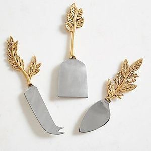 Top selling Metal Golden Cheese <b>Knife</b> <b>Set</b> With Designer Handle <b>For</b> Home Hotels Kitchenware Luxury Cheese Tools On <b>Sale</b> - Product Image 5