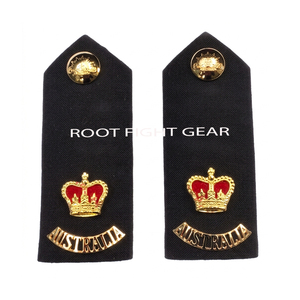 Insignia de epaulette australiana de alta calidad, parche cosido para uniformes con botón metálico y diseño de acabado impecable. - Product Image 5