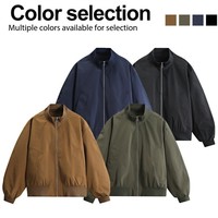 Blouson aviateur décontracté pour homme à col montant, 100 % polyester, coupe ample, style bomber, vêtement d'extérieur pour l'automne – Prix usine Chine-Bangladesh