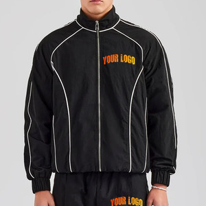 Conjunto Deportivo Personalizado Transpirable para Hombre, Unisex, de Dos Piezas, con Cremallera, Chaqueta Cortavientos Reflectante de Nylon, Ropa Deportiva Urbana - Product Image 5