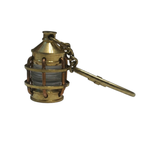 Nautical Solid Brass Lantern Key Chain Vintage Maritime Lantern Keyring Decorative <b>Lamp</b> with Key Tag Collectible Gift Home Decor - Product Image 2