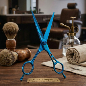 Tijeras de Peluquería Profesionales de Acero Inoxidable, Ligeras, para Diestros, con Punta Redonda, para Cortar el Cabello, BRAVO IMPEX BI-BS-283 - Product Image 1