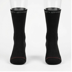North Approach Crew <b>Socks</b> <b>Black</b> Breathable Running <b>Socks</b> for Adults Summer Season - Product Image 1