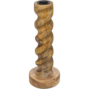 Portaflores Cónico de Madera de Mango Hecho a Mano al por Mayor |   Jarrón de Madera Natural - Product Image 1