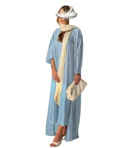 ชุดอาบายะแบบ 2 ชิ้นสำหรับผู้หญิงมุสลิม ความยาวแบบแม็กซี่ แขนยาว ผ้าวิสโคส คอเหลี่ยม ป้องกันรอยยับ ใส่ได้ทุกฤดู ดูสง่างาม เหมาะสำหรับงานปาร์ตี้ - Product Image 4