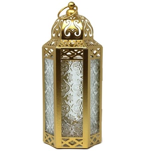 Indoor Decors <b>Lantern</b> and Outdoor Hanging & Floor <b>Lantern</b> Metal Candle <b>Lanterns</b> With <b>Gold</b> Plated Finishing - Product Image 1