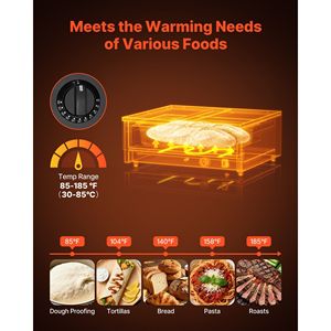 Calentador de Alimentos Comercial Eléctrico de Acero Inoxidable con un Cajón, Compacto, Independiente, Gabinete Calentador con Temperatura de 85 Grados Fahrenheit - Product Image 3