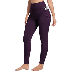 High Waist Yoga Leggings with Side Pocket | <b>Tummy</b> <b>Control</b> Compression Workout Gym Fitness Running Activewear Pants | OEM ODM - Product Image 1