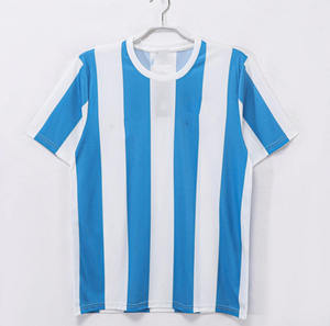 Personaliza Camisetas de Fútbol y Fútbol Americano de Alta Calidad, Camiseta de Fútbol con Rayas Azules y Blancas, Camiseta Transpirable de Manga Corta para Hombre - Product Image 5