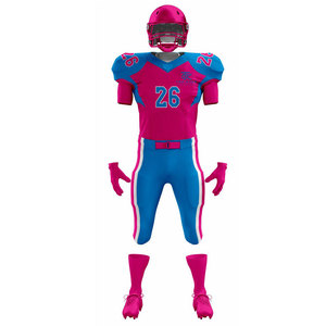 Uniforme de Fútbol Americano Personalizado de Primera Calidad, Impresión por Transferencia de Calor, Transpirable, para Adultos, 100% Poliéster - Product Image 1
