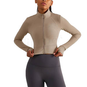 Ropa Deportiva con Logotipo Personalizado, Chaqueta de Yoga de Manga Larga para Mujer, Chaqueta de Gimnasio de Alta Calidad para Entrenamiento, Ropa Deportiva Activa, Chaqueta de Yoga - Product Image 1