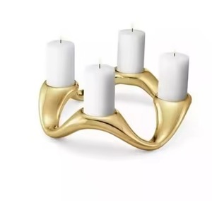 Candelabro Decorativo de Metal de Estilo Moderno con 7 Brazos, Portavelas Menorah, Decoración Interior para el Hogar - Product Image 2