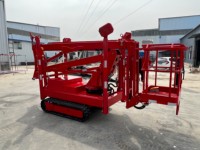 Platform Kerja Udara Elektrik Tipe Keranjang Berputar 16m, Platform Kerja Udara Lengan Laba-laba Beroda yang Dapat Disesuaikan