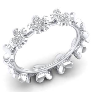 Anillo de compromiso REYES de oro macizo de 14K con moissanita VVS para mujer, joyería fina clásica con certificado GRA, precio al por mayor - Product Image 2