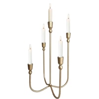 Candélabre à 5 bras de conception moderne, en bois noir, fait main, décoration d'intérieur, support de bougies de table pour Pâques et Noël