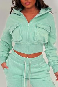 Conjunto Deportivo para Mujer con Estampado de Leopardo y Lavado Ácido, Personalizable con Logotipo, Estilo Vintage, MOQ Bajo - Product Image 4