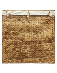Handmade Woven Wicker Eco-Friendly Minimalist Laundry Hamper Lid Fabric Liner <b>Rectangular</b> Storage <b>Basket</b> for Bedroom Laundry - Product Image 5