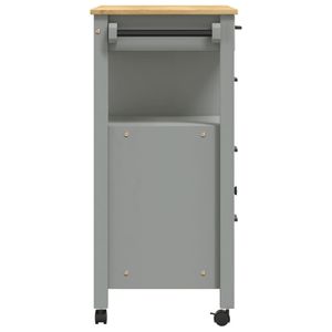 Carrello cucina in legno massello di pino MONZA 33.1 "x 15.7" x 35.4 "isole cucina e carrelli - Product Image 6