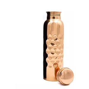<b>Hot</b> Selling Hammered Pure Copper Water Bottle 1000ml Handcrafted Ayurvedic Leak-Proof Drinking <b>Flask</b> For Health Yoga & Gifting - Product Image 5