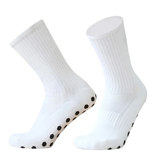 Chaussettes blanches antidérapantes pour le yoga, pour adultes, respirantes, écologiques, séchage rapide, tricotées en Spandex/Polyester, hauteur genou, pour l'été - Product Image 1