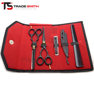 Kit de ciseaux de coiffure et rasoir pour <span class=keywords><strong>barbier</strong></span>, ensemble d'outils de coiffure de salon pour une coupe de précision - Product Image 4