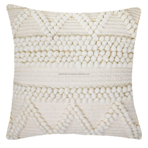 <b>Indian</b> Wholesale Luxury Handwoven 100% Cotton <b>Cushion</b> Covers Woven Pillow Covers Sale Boho Style Wool Home Decor Christmas - Product Image 3