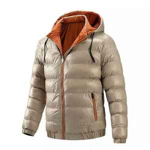 Veste d'hiver matelassée pour homme à prix abordable, vente en gros, grandes tailles, doudoune chaude d'extérieur personnalisable avec logo pour homme - Product Image 4
