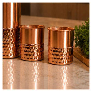 Verres à boire en cuivre martelé, style vintage, écologiques, pour la restauration, la maison, l'hôtel, le restaurant, les cadeaux, les mariages et les fêtes - Product Image 5