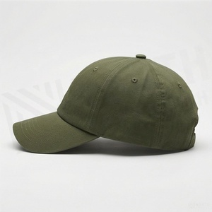 Olive Green 6-Panel <b>Baseball</b> <b>Cap</b> Adjustable Brim Unisex Cotton Twill Casual Hat Solid Color Adult Fit - Product Image 3