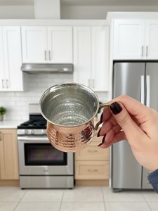 Service de verres en cuivre martelé, ensemble de vaisselle en cuivre massif pour la maison, vaisselle de table en cuivre de qualité supérieure - Product Image 2