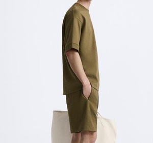 Wholesale Summer Wear New Design Men Casual <b>Twin</b> <b>Sets</b> Breathable 100% Cotton Short Sleeve T-Shirt & Shorts Contrast Color <b>Set</b> - Product Image 2
