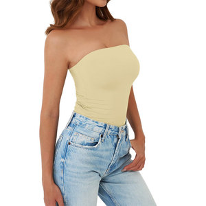 Custom Color Women's Tube Top Moisture Wicking Everyday Outdoor Wear Top 100% Polyester Blend <b>Material</b> Women's Tube Top - Product Image 3
